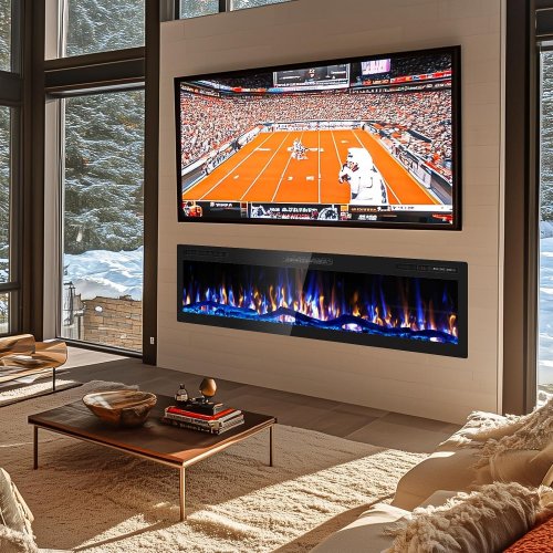 EUEIRIUP SMART WIFI ELECTRIC FIREPLACE - 60" - BLACK (MODEL: WIFIHKFP003-60EJC) image 2