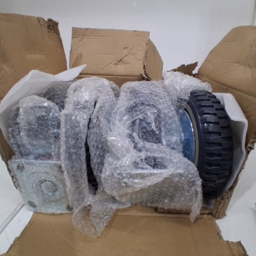 4PK HEAVY DUTY RUBBER SWIVEL WHEELS - 8" - BLACK image 2
