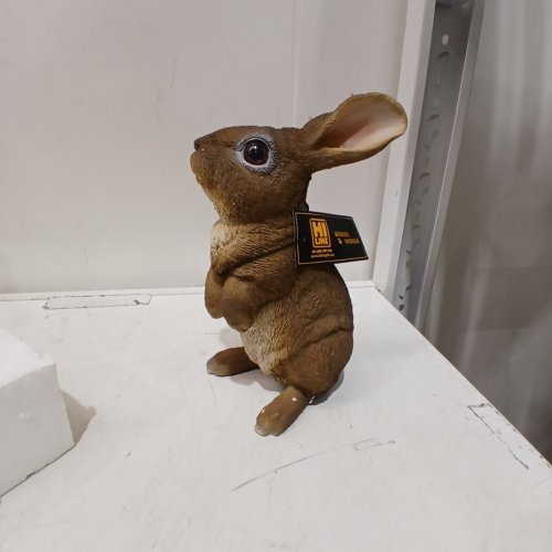 HI-LINE RABBIT GARDEN STATUE - 6" X 5" X 10" - BROWN (ITEM: 87738-A) image 3