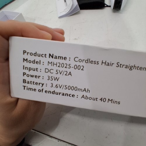 STRAXELLE CORDLESS HAIR STRAIGHTENER - 175℃-215℃ - WHITE (MODEL: MH2025-002) image 3