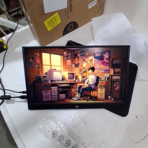 VIEWSONIC PORTABLE MONITOR WITH BUILT-IN STAND AND SPEAKERS - 15.6" - 1080P - 60HZ - BLACK - (MODEL: VA1655) image 2