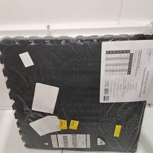 4PK MAINSTAYS INTERLOCKING FOAM MAT - 24.4" X 24.4" X 0.47" - BLACK image 3