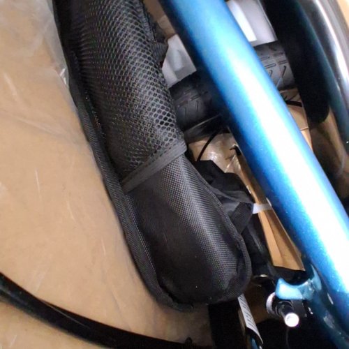STROLLAID FOLDABLE KNEE WALKER- 21.65" X 16.53" X 13.18"-BLUE/BLACK-(MODEL: S9294) image 3