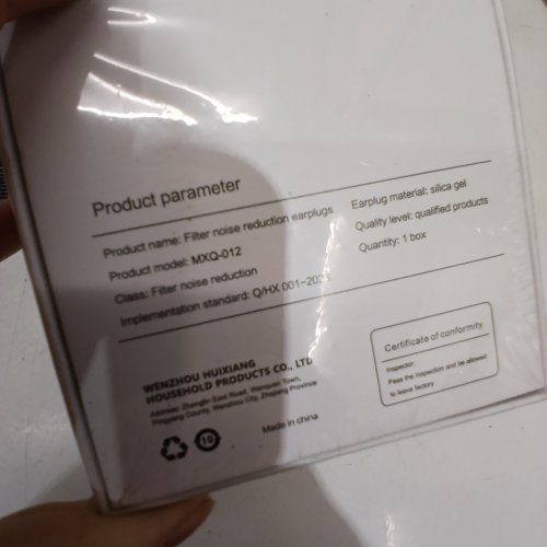 LIGHTWEIGHT, PORTABLE, NOISE REDUCTION EARPLUGS - BLACK (MODEL: MXQ-012) image 2
