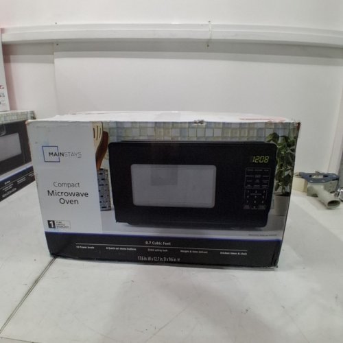 MAINSTAYS COUNTERTOP MICROWAVE OVEN - 0.7 CU FT - 700W - BLACK (MODEL: MSCMVB07BK-L2) image 6