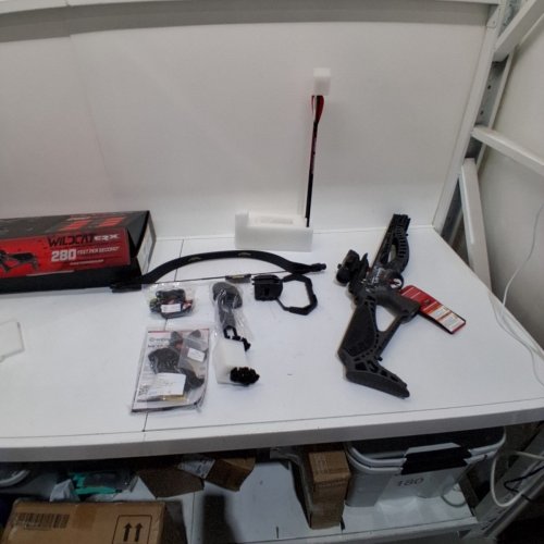 BARNETT WILDCAT CRX LIGHTWEIGHT TATICAL RECURVE CROSSBOW WITH RED/GREEN 3 DOT SCOPE, QUICK DETACH QUIVER & 2 HEADHUNTER BOLTS - 280 FPS - 66LBS - BLACK/RED (MODEL: BAR78232) image 2