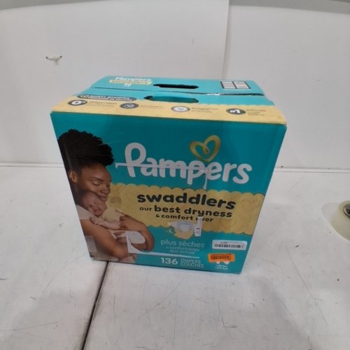 136PK PAMPERS SWADDLERS SKIN SAFE DISPOSABLE DIAPERS - NEWBORN image 2