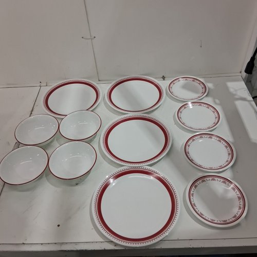 12PC CORELLE EXTRA STRENGTH DINNERWARE SET - 10.25" / 6.75" / 18 OZ - SADIE image 2