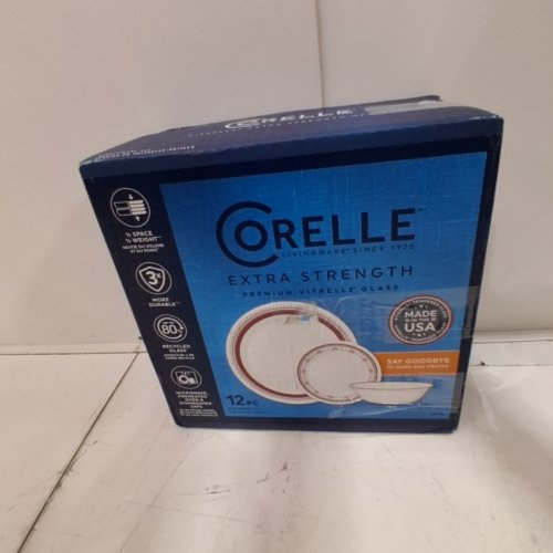 12PC CORELLE EXTRA STRENGTH DINNERWARE SET - 10.25" / 6.75" / 18 OZ - SADIE image 8