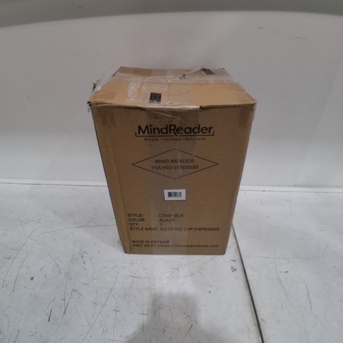MIND READER 4 COMPARTMENT ROTATING CUP DISPENSER - 7.6" X 13.5" - BLACK image 4