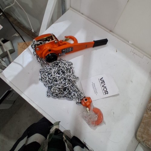 MANUAL LEVER CHAIN HOIST WITH 360° ROTATING HOOKS - 6M - 3300 LBS (1.5T) LIFTING LOAD - ORANGE (MODEL: HSH-1.5T-3M) image 3