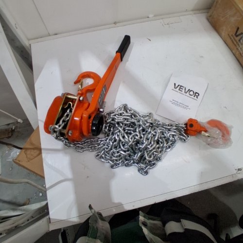 MANUAL LEVER CHAIN HOIST WITH 360° ROTATING HOOKS - 6M - 3300 LBS (1.5T) LIFTING LOAD - ORANGE (MODEL: HSH-1.5T-3M) image 4
