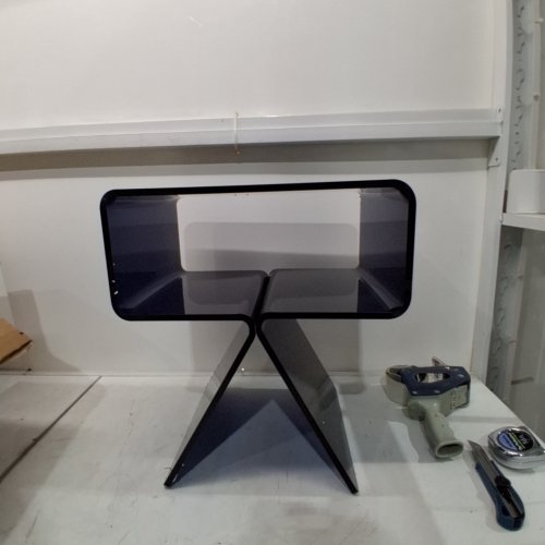 MIUZ ACRYLIC MODERN BEDSIDE TABLE - 18" - BLUE image 2