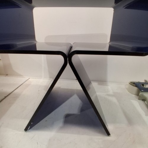 MIUZ ACRYLIC MODERN BEDSIDE TABLE - 18" - BLUE image 4