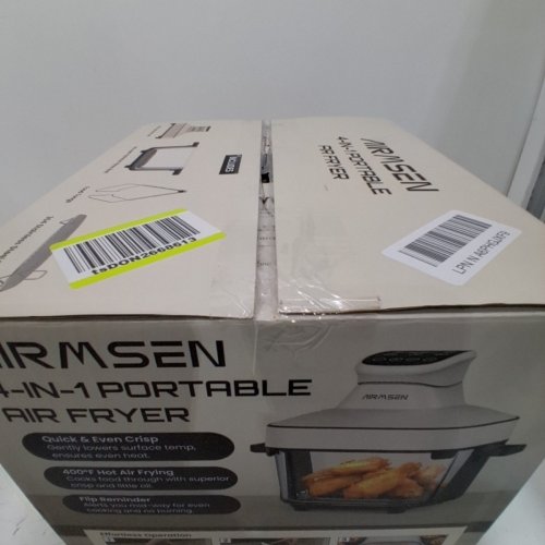 AIRMSEN GLASS AIR FRYER WITH 4 PRESETS & MANUAL CONTROL - 6QT - WHITE (MODEL: PAF-6002BD-1A) image 3