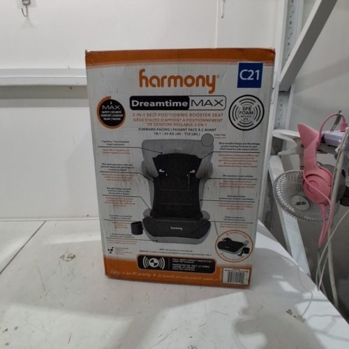 HARMONY 2-IN-1 DREAMTIME ELITE HIGH-BACK BOOSTER CAR SEAT WITH CUP HOLDER - 40 -110 LBS - BLACK / GREY (MODEL: 0303029BLK) image 3