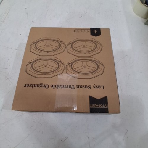 4PK LAZY SUSAN ORGANIZERS - 9" - CLEAR image 4