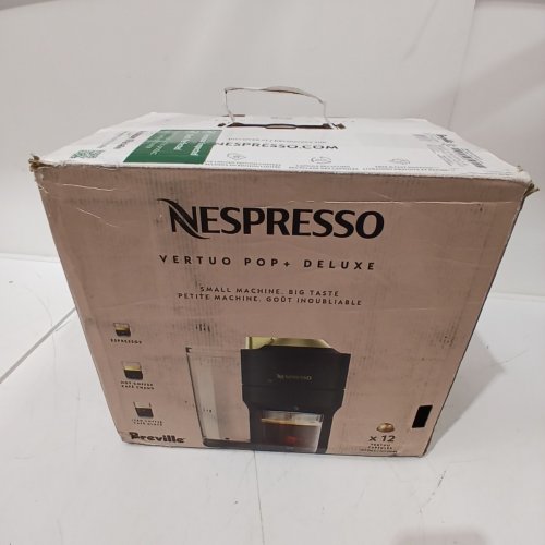 BREVILLE NESPRESSO VERTUO POP+ DELUXE COFFEE & ESPRESSO MACHINE - MATTE BLACK/GOLD (MODEL: BNV125MTB1BUC1) image 6