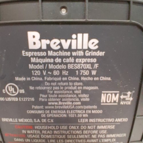 BREVILLE BARISTA EXPRESS ESPRESSO MACHINE WITH BURR GRINDER & DOSE CONTROL - BRUSHED STAINLESS STEEL (MODEL: BES870XL/F) image 8