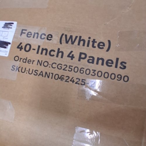 4PC FOLDABLE PRTABLE DOG PLAYPEN - 40" - WHITE image 6