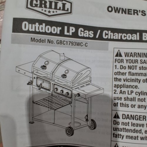 EXPERT GRILL 3 BURNER GAS AND CHARCOAL COMBO GRILL - 28" X 64" X 49.8" - BLACK (MODEL: GBC1793WC-C) image 6