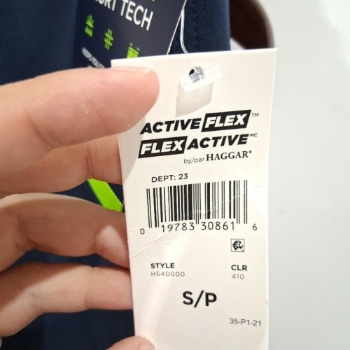 MEN'S HAGGAR ACTIVE FLEX TECH SHORTS - SMALL - NAVY BLUE (STYLE: HS40000) image 3