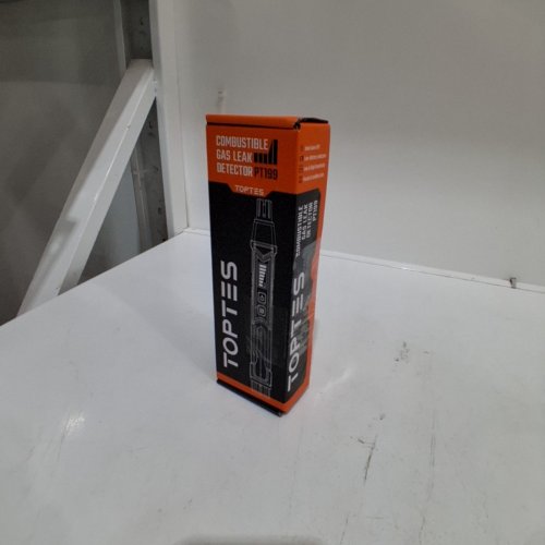 TOPTES PORTABLE NATURAL GAS LEAK DETECTOR WITH AUDIBLE & VISUAL ALARM AND 2 BATTERIES - ORANGE/GREY (MODEL: ‎PT199) image 4
