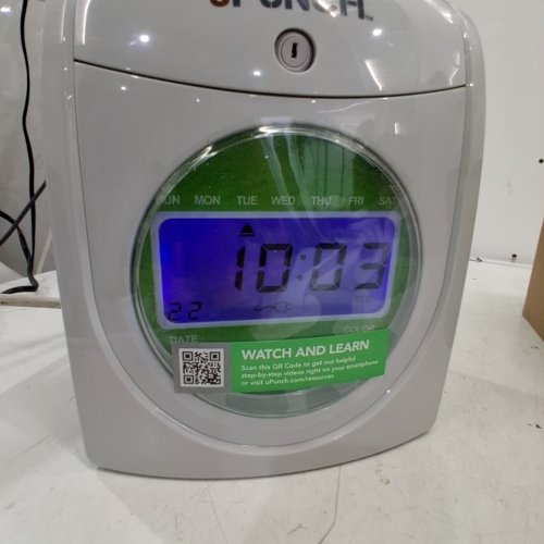 UPUNCH ELECTRONIC NON-CALCULATING TIME CLOCK ATTENDANCE TERMINAL - GREY/GREEN (MODEL: HN3000) image 2