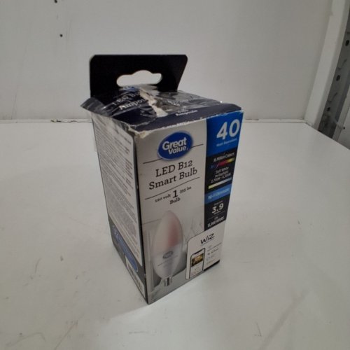 GREAT VALUE SMART FULL-COLOR WIFI B12 LIGTHT BULB - POWERED BY WIZ - 40W - 315LM - 2700K TO 6500K / RBG - WHITE image 3