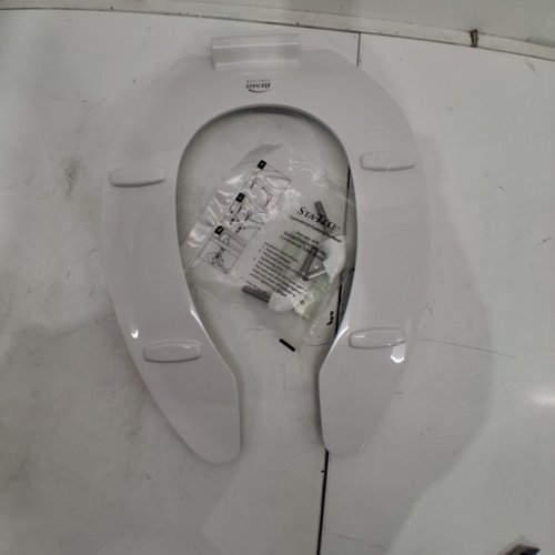 BEMIS ELONGATED TOILET SEAT WITH STA-TITE COMMERCIAL FASTENING SYSTEM - WHITE (MODEL: 1955CT 000) image 3