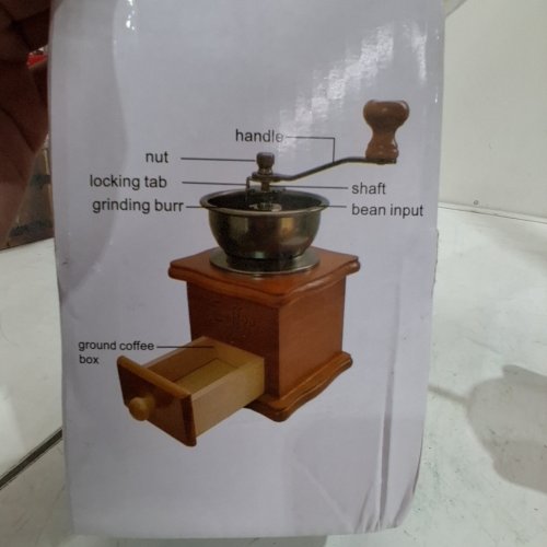 MANUAL COFFEE GRINDER MACHINE - BROWN/SILVER image 2