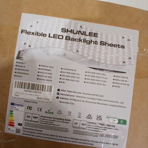 4PK SHUNLEE FLEXIBLE LED BACKLIGHT SHEETS, PANEL SHEETS FOR BACKLIT TRANSLUCENT STONE, MARBLE, QUARTZ & MORE - COUNTERTOPS image 2