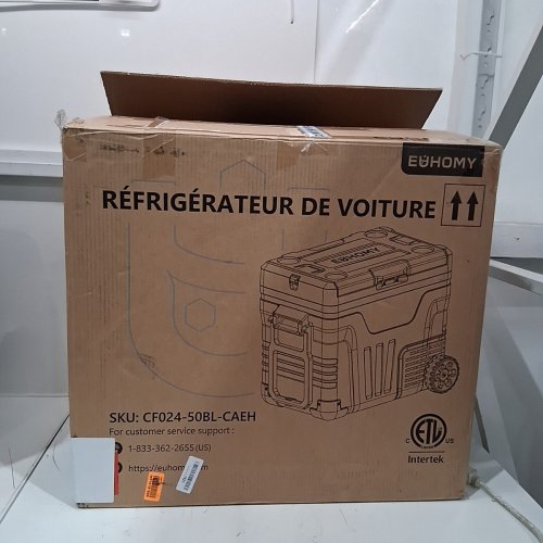 EUHOMY DUAL ZONE ELECTRIC PORTABLE COOLER - 12V/24V - 45L - BLACK/GREY (MODEL: ZBD-50) image 6