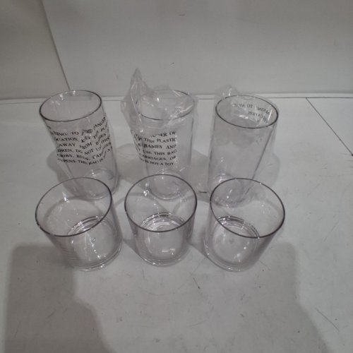 6PC ZULAY KITCHEN ACRYLIC GLASSES DRINKWARE - UNBREAKABLE PLASTIC TUMBLERS image 3