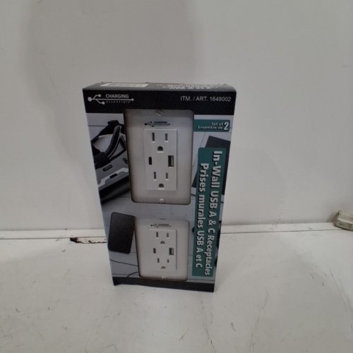2PK CHARGING ESSENTIALS USB A AND C TAMPER RESISTANT RECEPTACLE (MODEL: 1648002) image 2