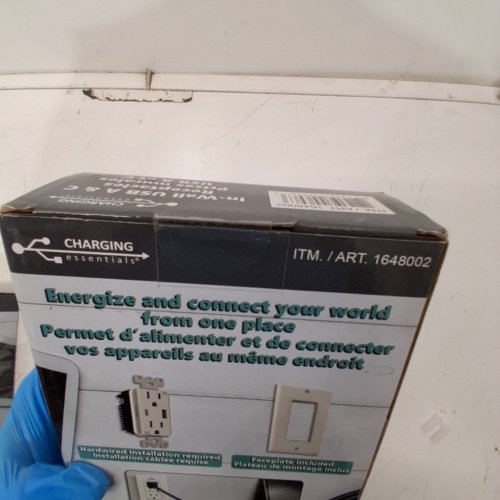 2PK CHARGING ESSENTIALS USB A AND C TAMPER RESISTANT RECEPTACLE (MODEL: 1648002) image 3
