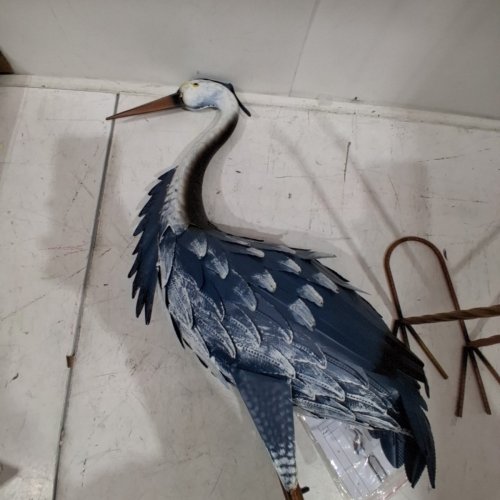 STANDING HERON STATUE - 37" - MULTICOLOUR - (MODEL: AD14350) image 3