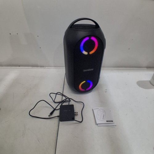 ANKER SOUNDCORE RAVE PARTY SE PORTABLE WATERPROOF PARTY SPEAKER - HUGE 101DB SOUND - USB CHARGER, BEAT-DRIVEN LIGHTS - BLACK (MODEL: A3390J) image 11