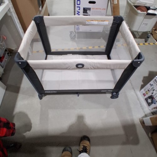 GRACO PACK N' PLAY PORTABLE PLAYARD - 39"X 28"X 29" - BLACK/BEIGE (MODEL: 2084226) image 2