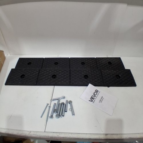 2PK VEVOR RUBBER CURB RAMP - 43" X 33" - 2" RISE - BLACK (MODEL: 38659LG3) image 2