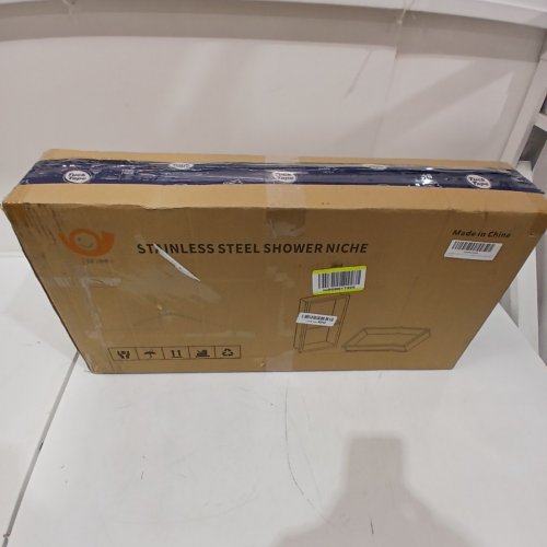 FIESONO STAINLESS STEEL SHOWER NICHE STORAGE SHELF - 25'' X 13'' - MATTE BLACK image 3