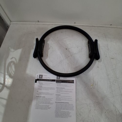 GAIAM PILATES RESISTANCE RING, DUAL GRIP HANDLES FOR TONING AND FITNESS, 14" - BLACK image 2