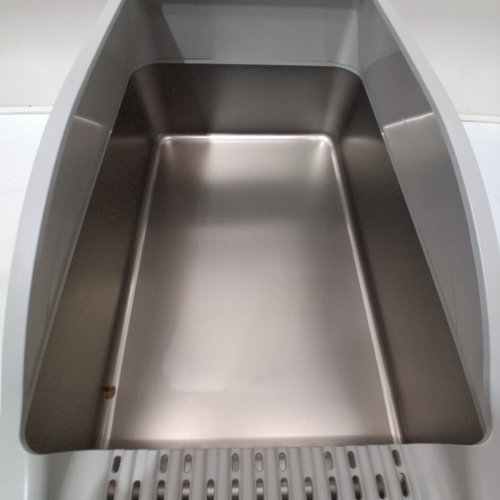 STAINLESS STEEL CAT LITTER BOX WITH SCOOP - GREY image 4