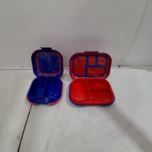 2PC BENTGO LUNCHBOXES - RED/BLUE (MODEL : 1997883) image 2