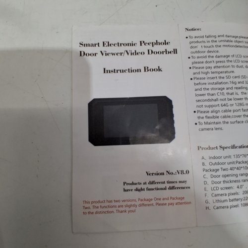SMART ELECTRONIC PEEPHOLE DIGITAL DOOR VIEWER - 4.0" LCD SCREEN - BLACK image 3