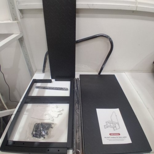 NILIGHT 2-STEP RV STAIR LADDER WITH HANDRAIL - BLACK image 3