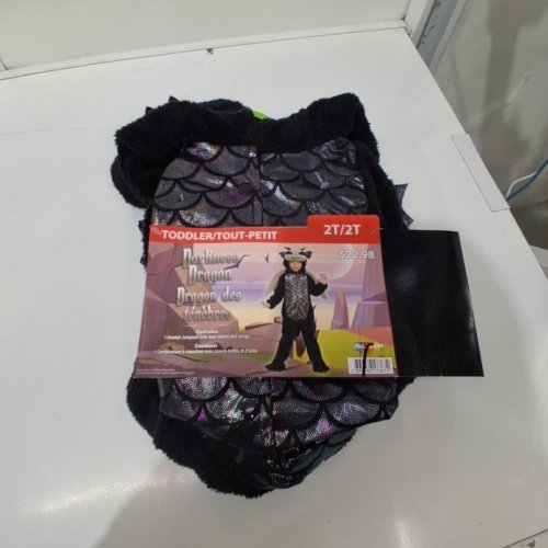 TODDLER ONE PIECE DARKNESS DRAGON COSTUME - 2T - BLACK image 2
