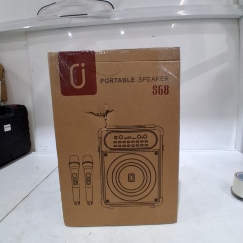 PORTABLE BLUETOOTH 5.3 SPEAKER WITH 2 MICROPHONES - BLACK - (MODEL:S68) image 5