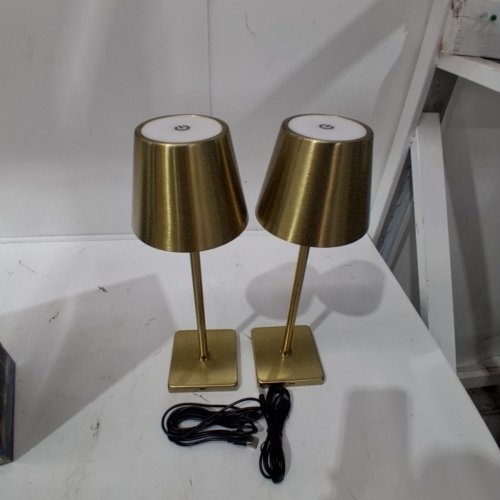 2PK MIKASA TOUCH CONTROL LED LAMP WITH 3 LIGHT SETTINGS - 12" - GOLD (MODEL: 1835518) image 3