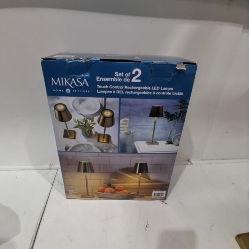 2PK MIKASA TOUCH CONTROL LED LAMP WITH 3 LIGHT SETTINGS - 12" - GOLD (MODEL: 1835518) image 4